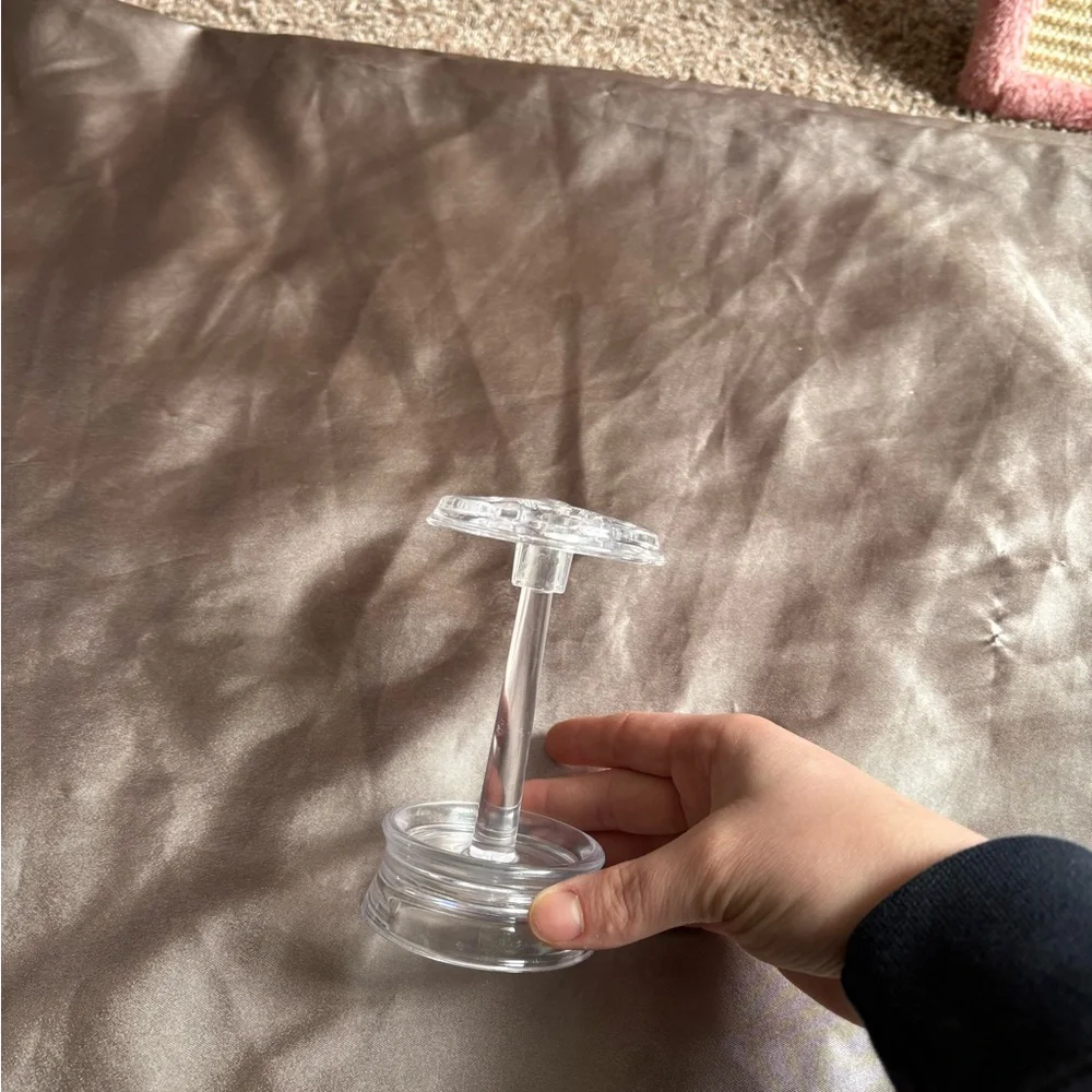 Clear toothbrush holder